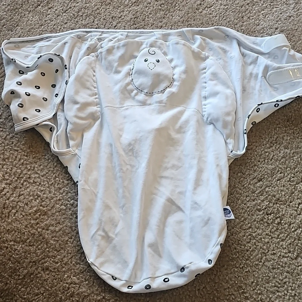 Nested Bean Zen Classic Sleep Swaddle 0-6 Months White Gray